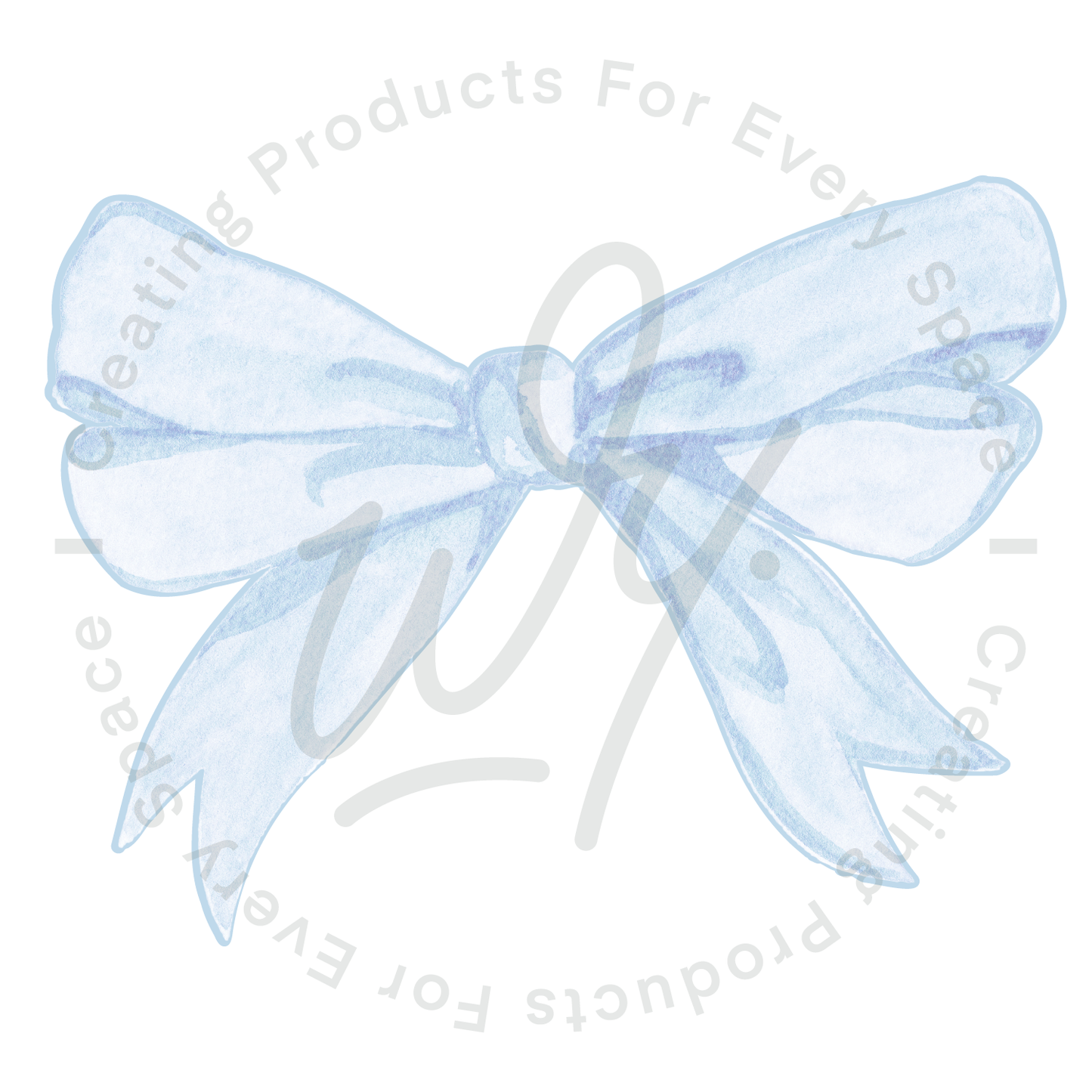 Cute Bow Blue