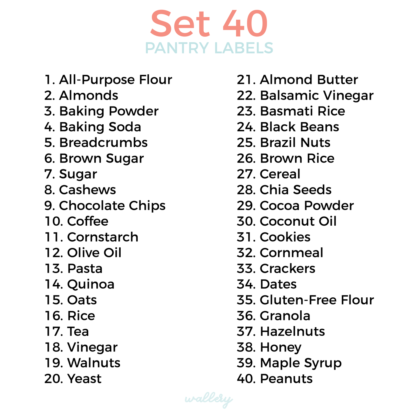 20 Pantry Labels