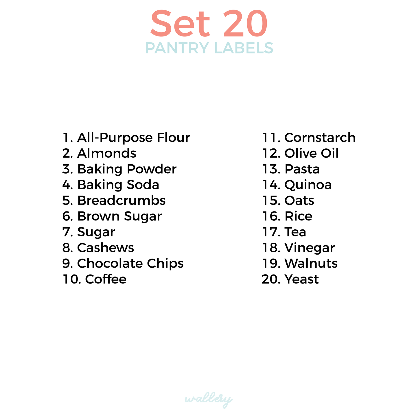 20 Pantry Labels