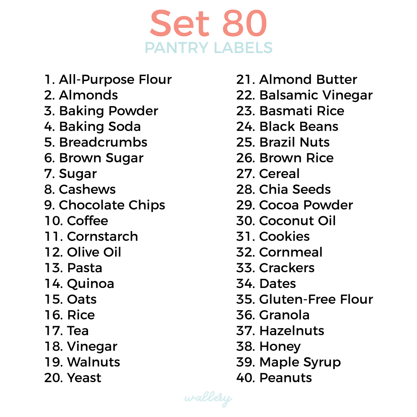 20 Pantry Labels
