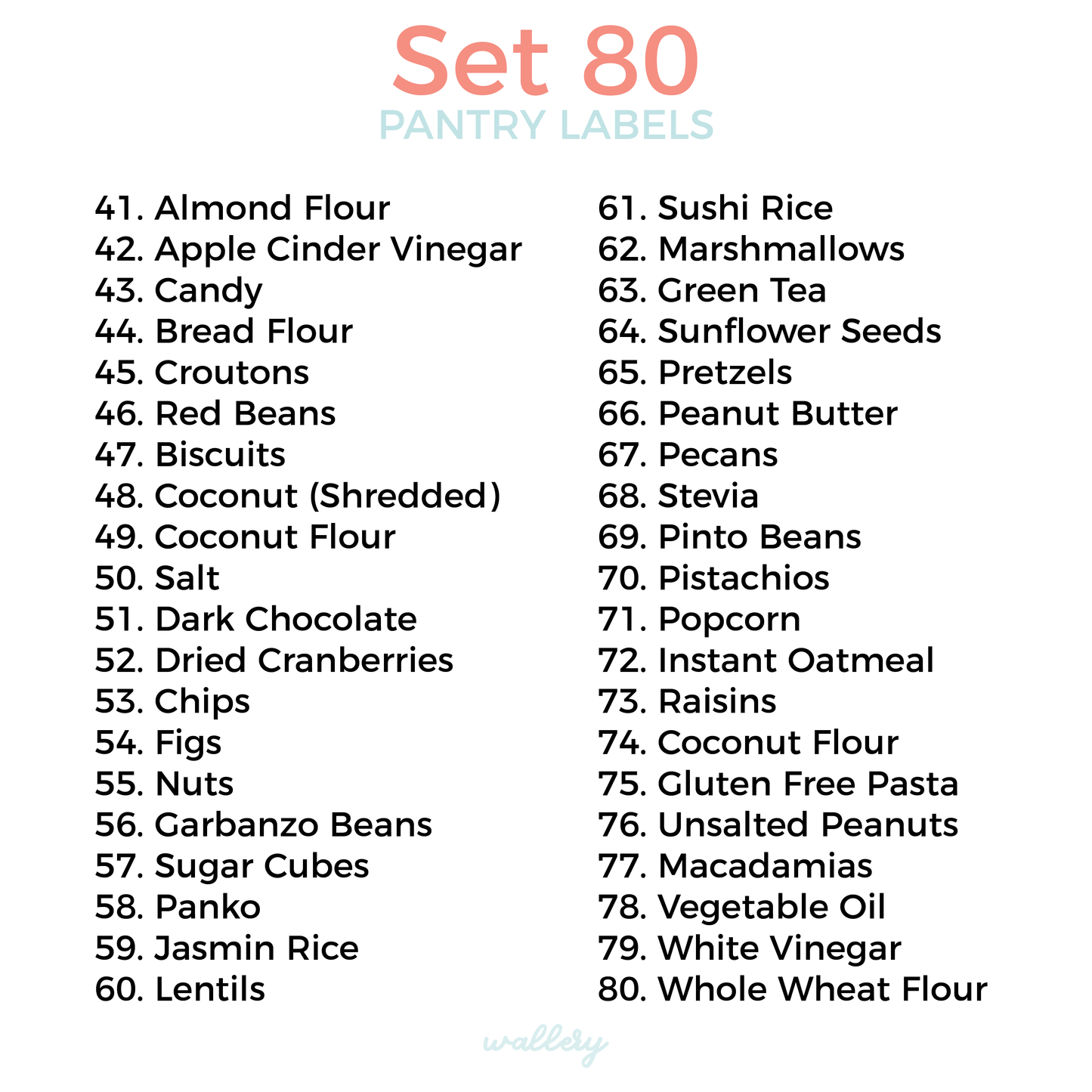 40 Pantry Labels