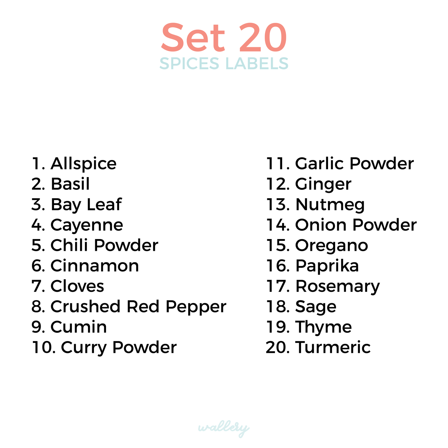 40 Spice Labels