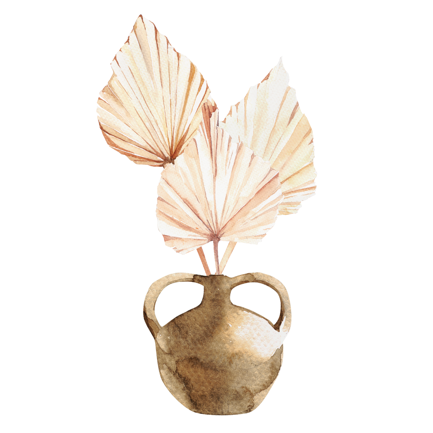 Boho Palms Pot Large Decal