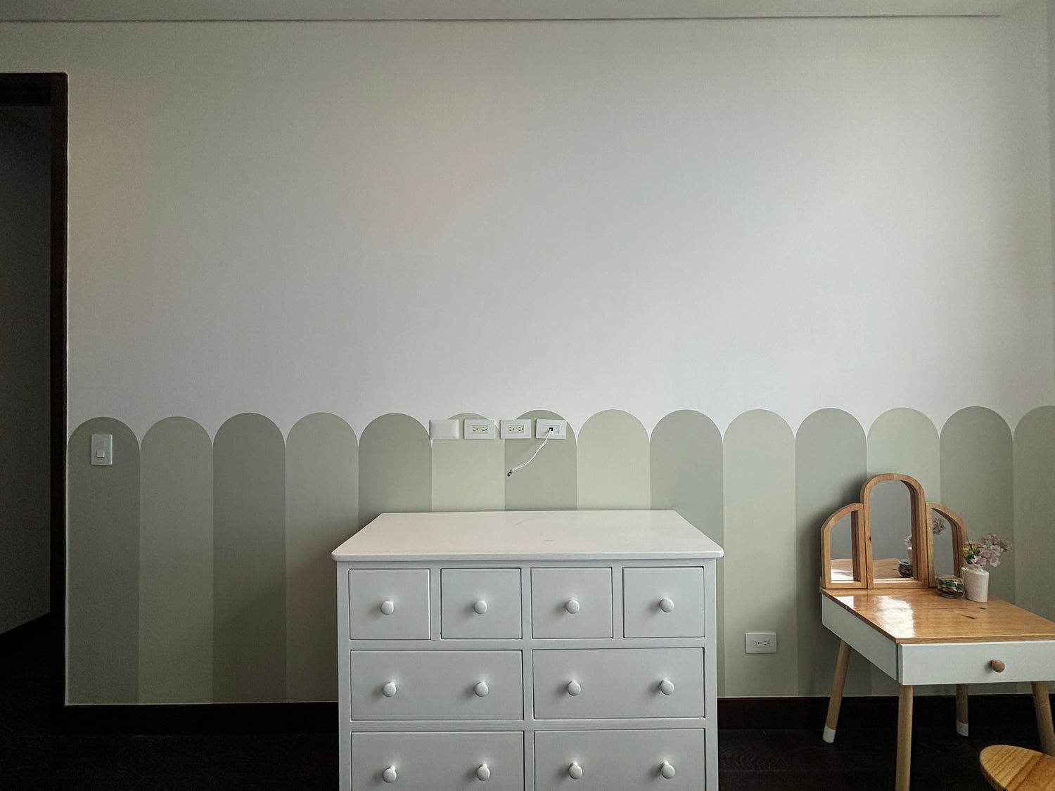 peel and stick wall molding for DIY renter-friendly decor