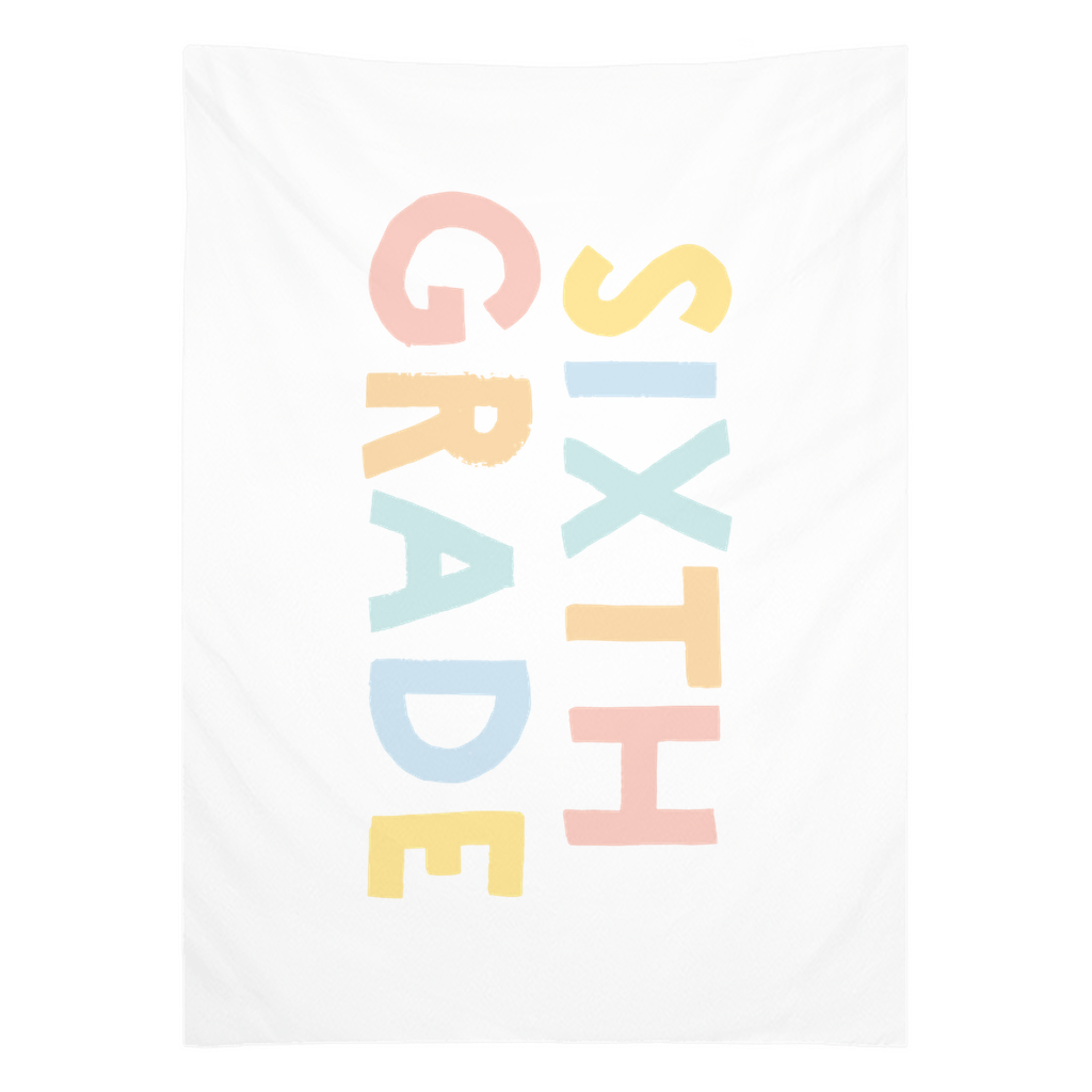 First Day of Sixth Grade Tapestry, First Day of School Banner