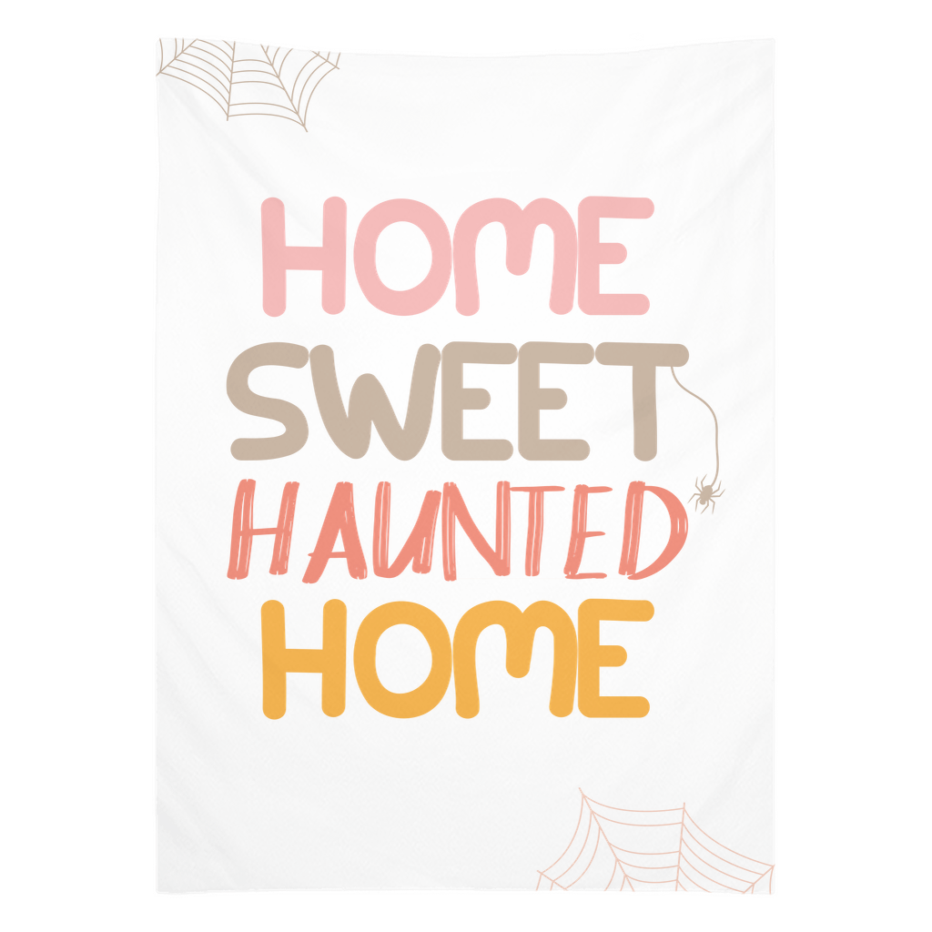 Sweet Haunted Home Tapestry, Wall Decor, Banner, Halloween Banner, Boo Banner, Halloween decor