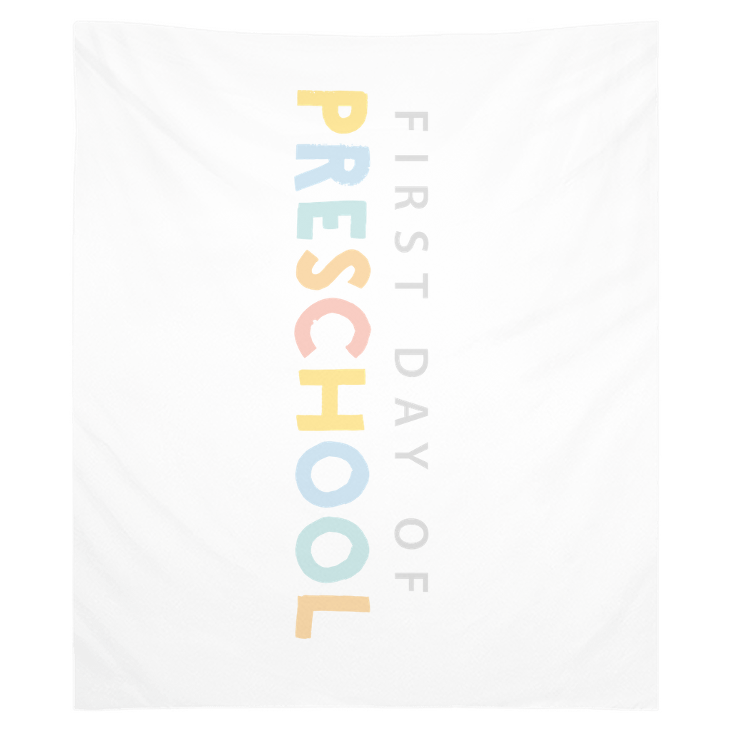 First Day of Preschool Tapestry, First Day of School Banner