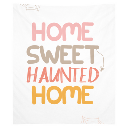 Sweet Haunted Home Tapestry, Wall Decor, Banner, Halloween Banner, Boo Banner, Halloween decor