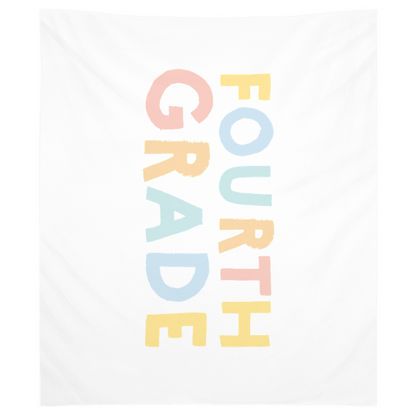 First Day of Fourth Grade Tapestry, First Day of School Banner