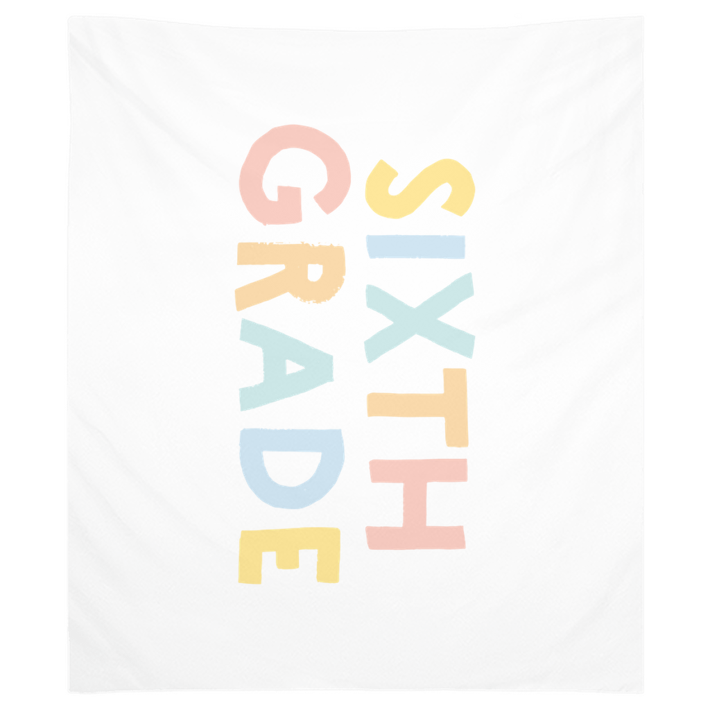 First Day of Sixth Grade Tapestry, First Day of School Banner