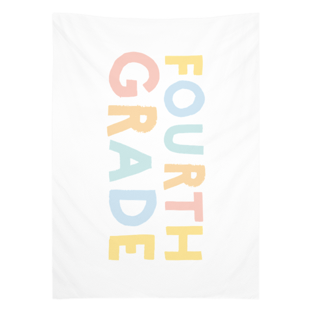 First Day of Fourth Grade Tapestry, First Day of School Banner