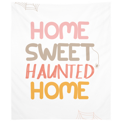 Sweet Haunted Home Tapestry, Wall Decor, Banner, Halloween Banner, Boo Banner, Halloween decor