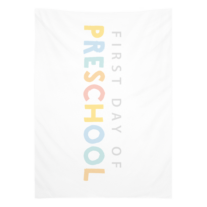 First Day of Preschool Tapestry, First Day of School Banner