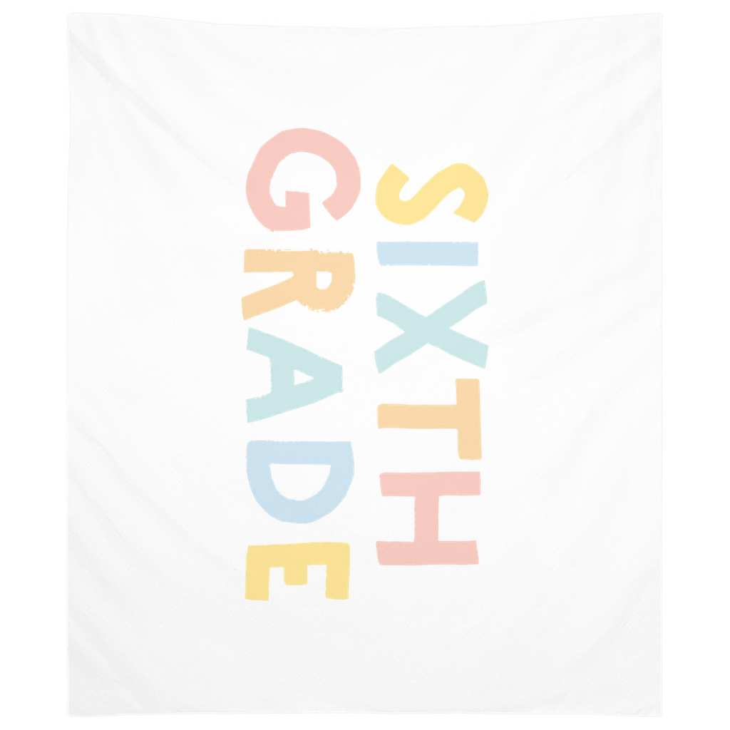 First Day of Sixth Grade Tapestry, First Day of School Banner