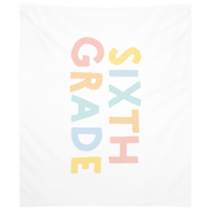 First Day of Sixth Grade Tapestry, First Day of School Banner