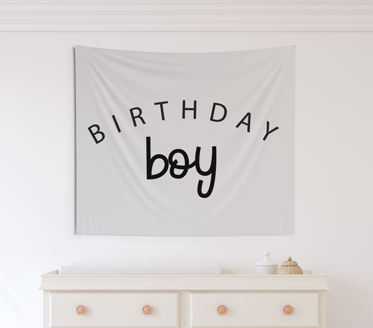 Birthday Boy Tapestry, Happy Birthday Banner
