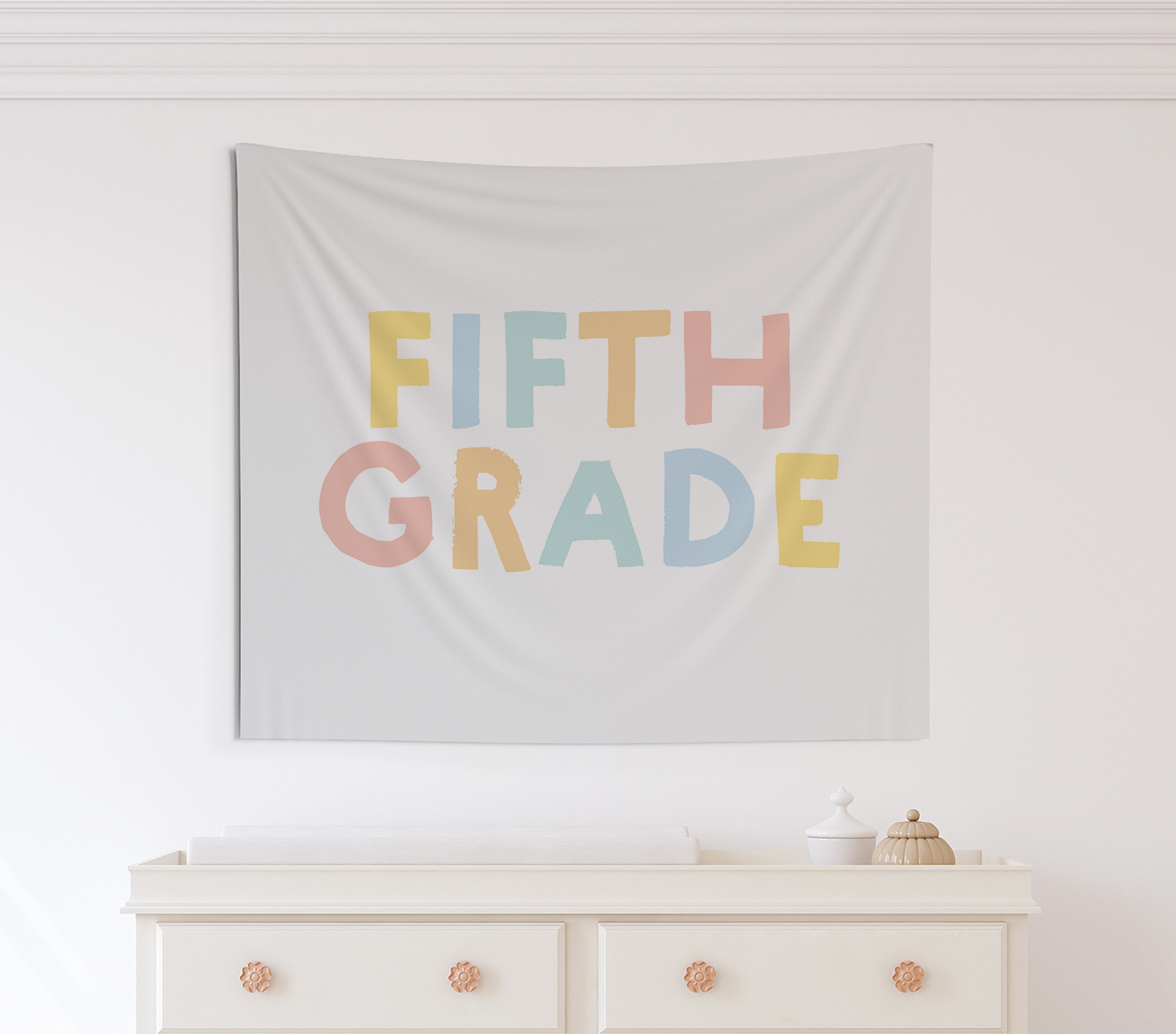 First Day of Fifth Grade Tapestry, First Day of School Banner