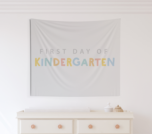 First Day of Kindergarten Tapestry, First Day of School Banner