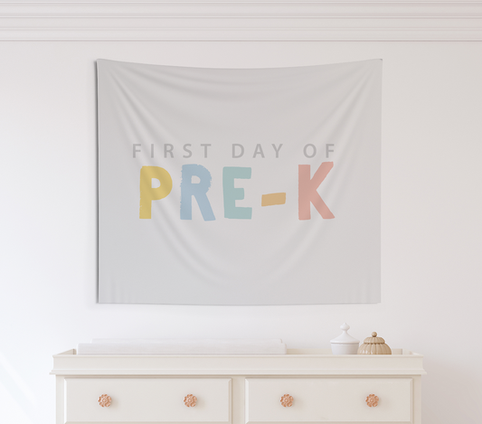 First Day of PreK Tapestry, First Day of School Banner
