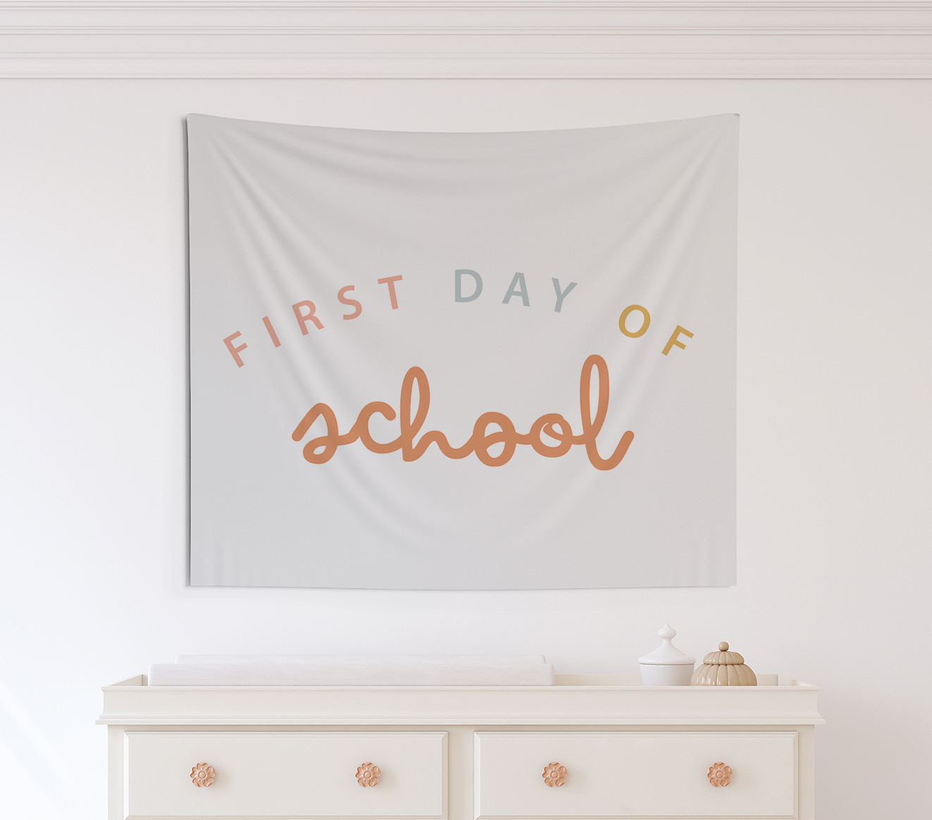 First Day of School Tapestry, Welcome Back to School Indoor Wall Tapestry