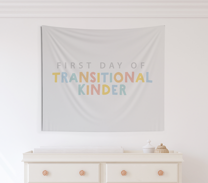 First Day of TK Tapestry, First Day of School Banner