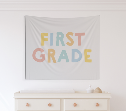 First Day of First Grade Tapestry, First Day of School Banner