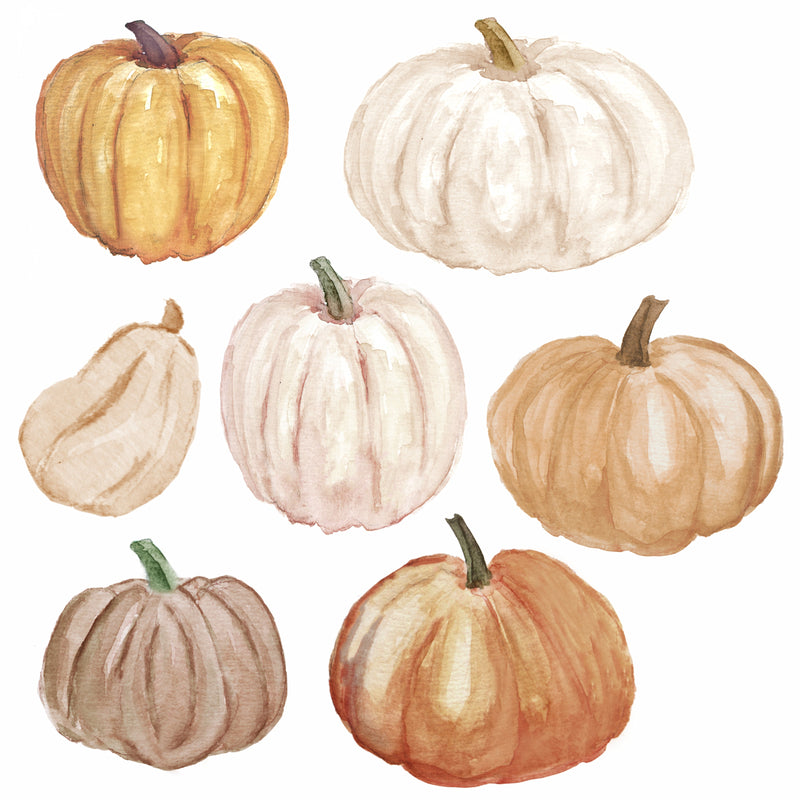 Watercolor Pumpkins - Window Decal