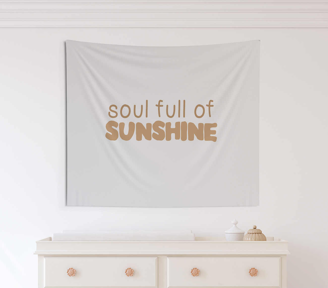 Soul Full of Sunshine Tapestry, Wall Decor, Banner