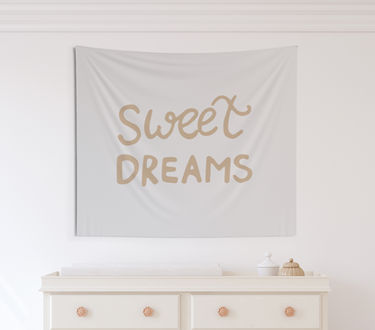 Sweet Dreams Tapestry, Wall Decor, Banner