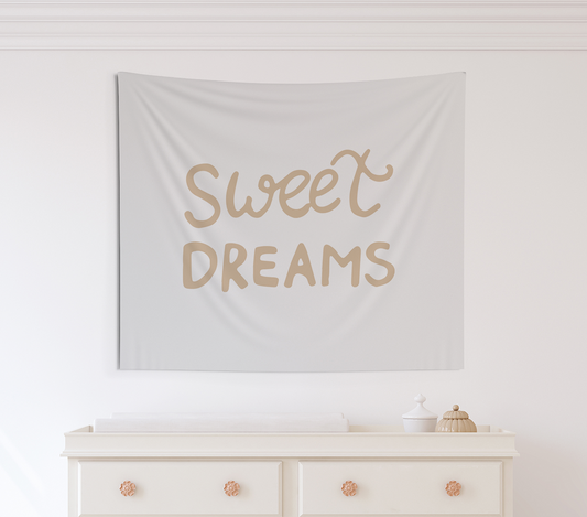 Sweet Dreams Tapestry, Wall Decor, Banner