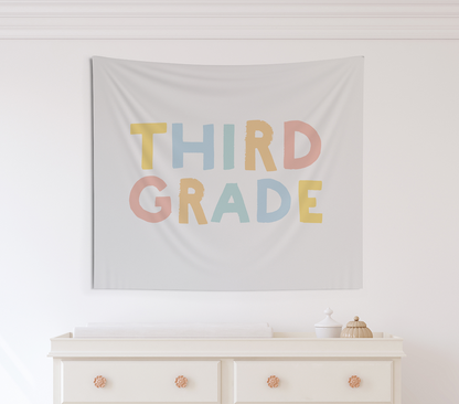 First Day of Third Grade Tapestry, First Day of School Banner