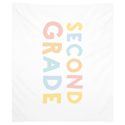 First Day of Second Grade Tapestry, First Day of School Banner