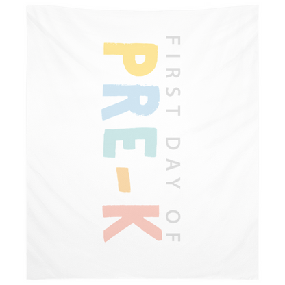 First Day of PreK Tapestry, First Day of School Banner