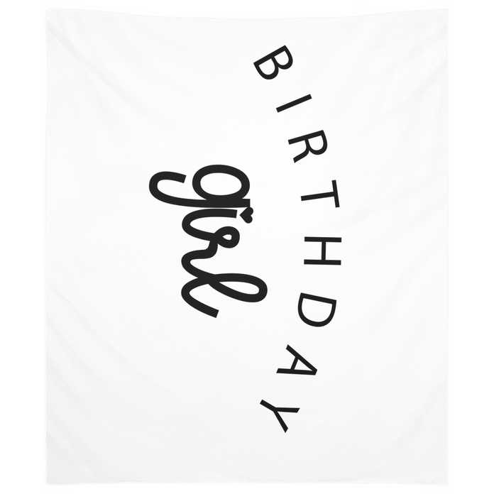 Birthday Girl Tapestry, Happy Birthday Banner