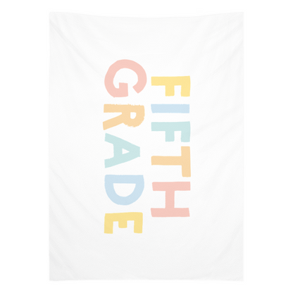 First Day of Fifth Grade Tapestry, First Day of School Banner