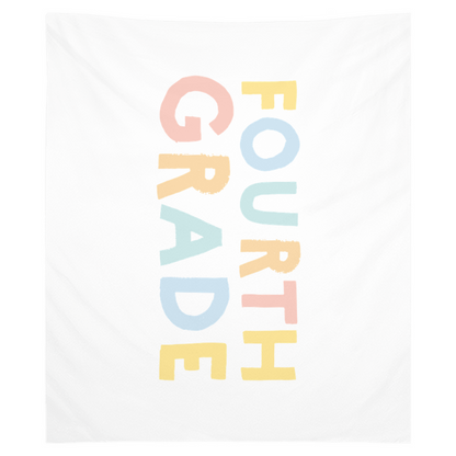 First Day of Fourth Grade Tapestry, First Day of School Banner