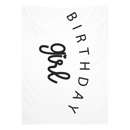 Birthday Girl Tapestry, Happy Birthday Banner