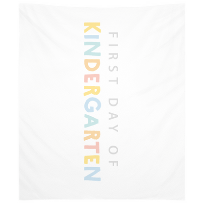 First Day of Kindergarten Tapestry, First Day of School Banner