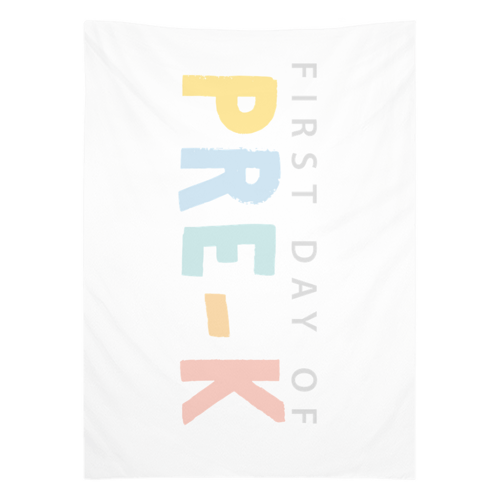 First Day of PreK Tapestry, First Day of School Banner