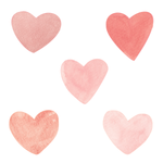 Watercolor Heart Pink Decal