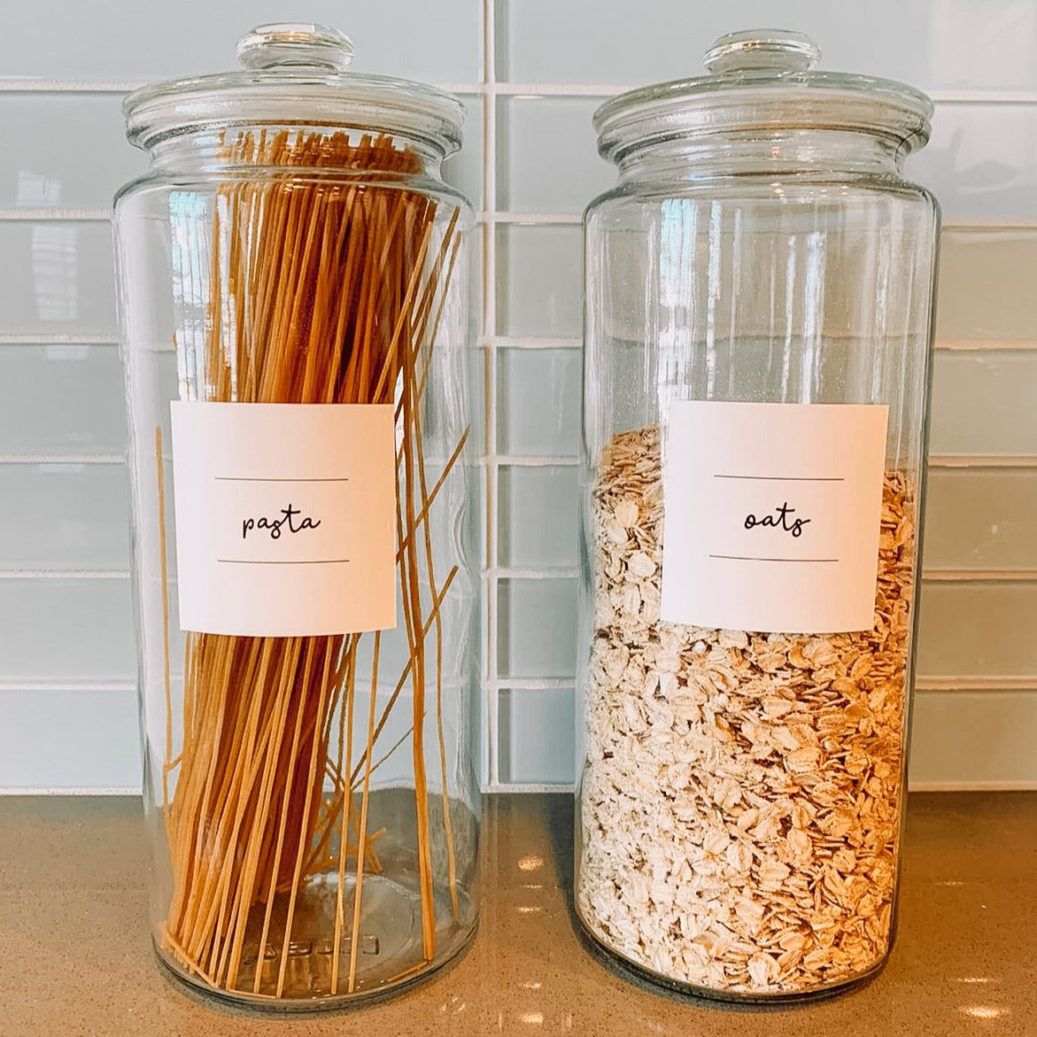 DIY Pantry Labels for Glass Jars 